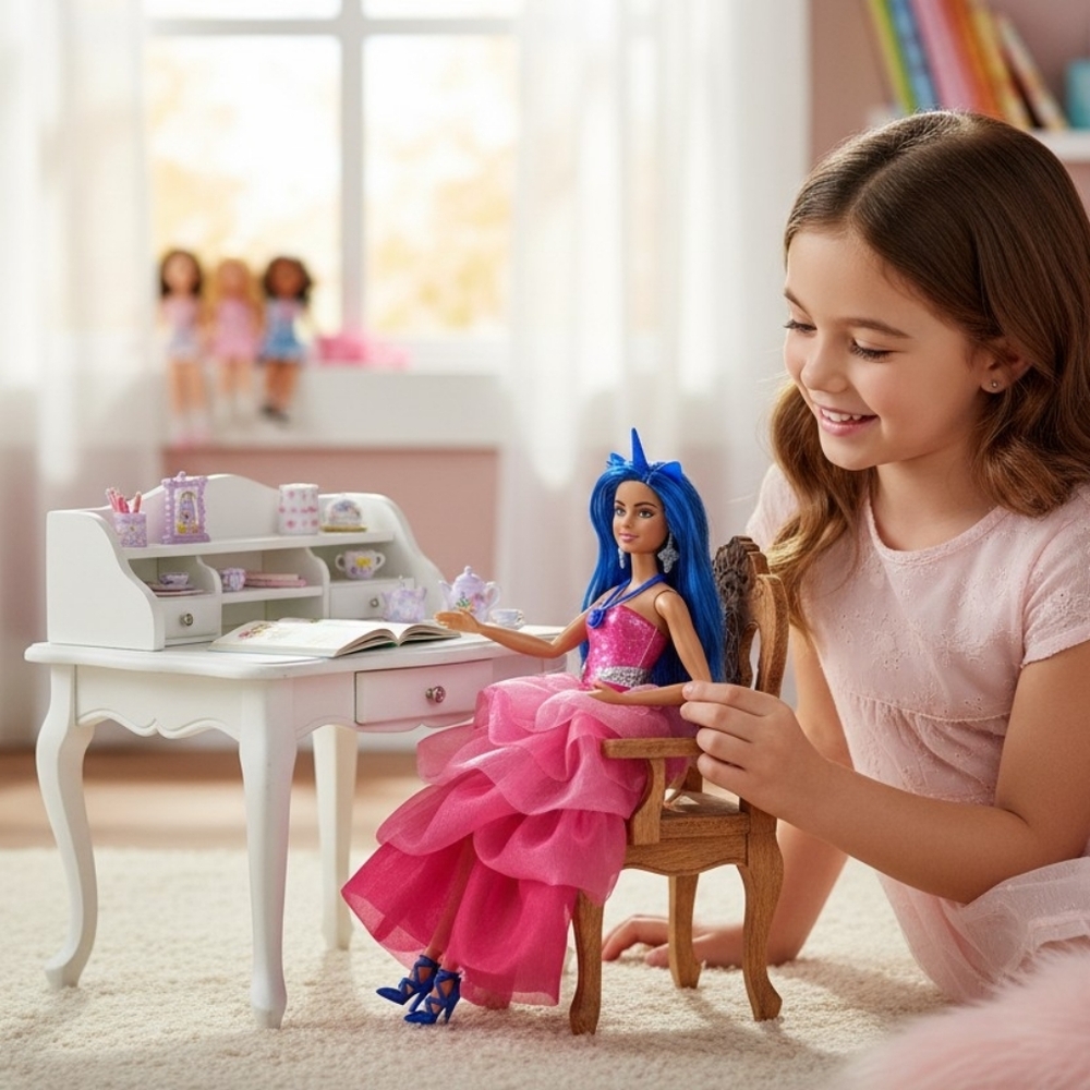 Barbie 65th Anniversary Unicorn Doll Inspired By "Touch of Magic Series" TV Show - Picture 6 of 14